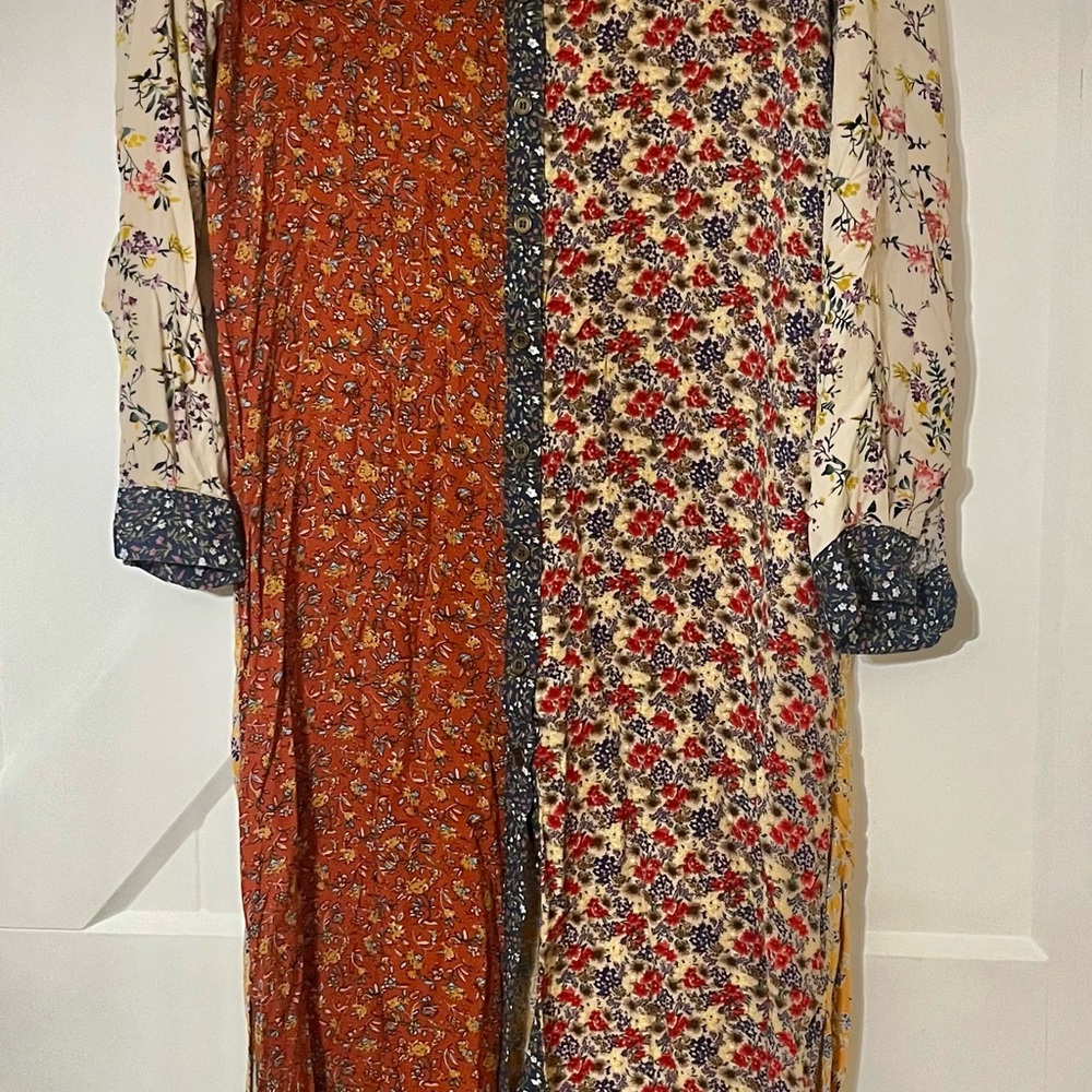 Natural life Floral Patchwork Maxi Dress Sz Med - Picture 2 of 5
